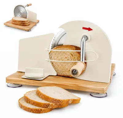 Brotschneidemaschine mit Handkurbel, 0-20 mm, Edelstahlmesser