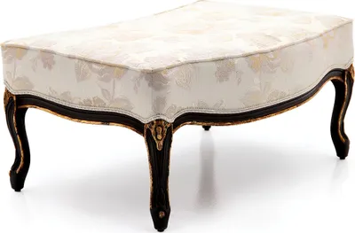 Immagine prodotto di Sgabello di design poggiapiedi sedile imbottito panca imbottitura sedile tessuto stile legno