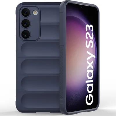 Produktbild von Samsung S23 Hülle, Weich TPU Silikon Stossfest Anti-rutsch Schutzhülle für Samsung Galaxy S23 Dunkelblau