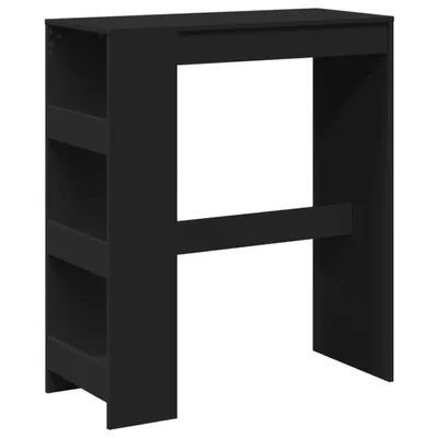 Produktbild von "SALE 2026"Esstisch/Bartisch - CLORIS - Küchentisch elegantes Design - mit Regal Schwarz 90x40x103,5cm Holzwerkstoff - Esstische DEMöbel382989