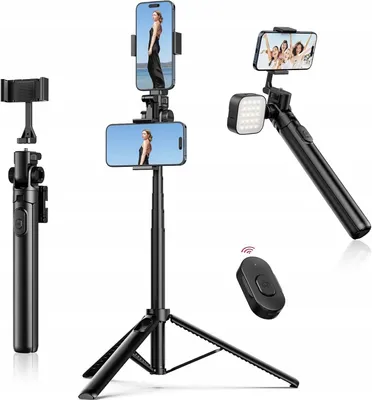 Zdjęcie produktu dla Statyw Monopod Kijek Selfie Pilot 1/4 ISO 2x Uchwyt na Telefon / ULANZI MT-70