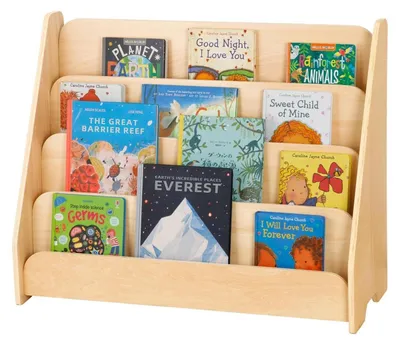 Immagine prodotto di Libreria per bambini in legno, 4 ripiani, stile Montessori, ideale per la cameretta dei bambini e dei neonati, dimensioni 90x36x75 cm