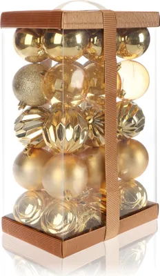 Produktbild von com-four® 30x Weihnachtskugel - Christbaumkugeln 7 cm - aus bruchsicherem Kunststoff für Weihnachten - Baumschmuck für den Christbaum - Christbaumschmuck