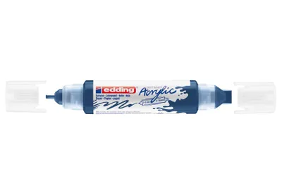 Produktbild von Edding 5400 Acryl 3D Double Liner, Blau, Blau, Weiß, Fein / Extradick, 2 mm, 1 cm, Tinte auf Wasserbasis