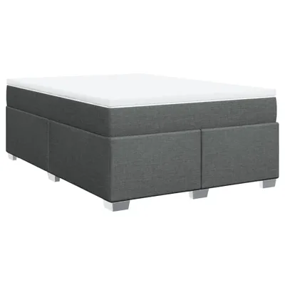Produktbild von vidaXL Boxspringbett mit Matratze Dunkelgrau 140x200 cm Stoff