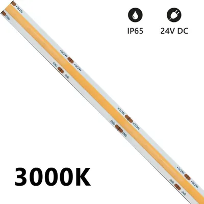 Obrázok produktu pre 5 m COB IP65 jednofarebný LED pásik 15 W/MT 24 V - 3000 K