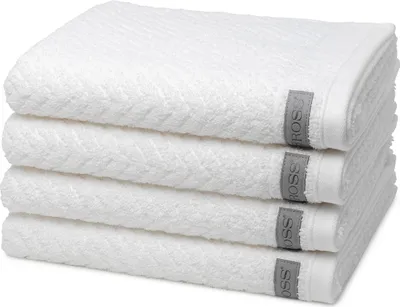 Produktbild von Ross Smart 4 X Handtuch im Set Stilvolle Bordüre für modernes Design, Hautfreundlicher Frottee für hohen Komfort, Saugstark durch Flächengewicht von 520 g/m²