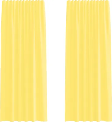 Image de Rideaux en voile avec boucles 2 pcs jaune 140x245 cm