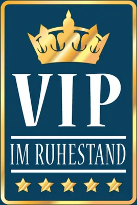 Produktbild von vianmo Holzschild 18x12 cm VIP im Ruhestand b/w Geburtstag Feiern Party