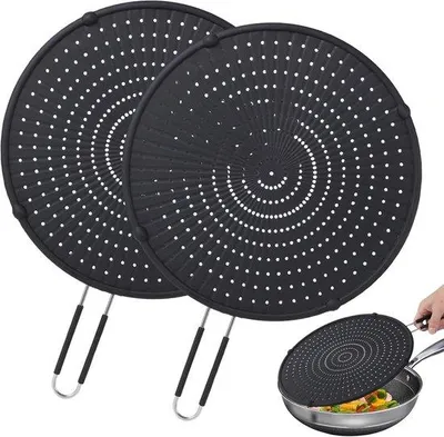 Obrázok produktu pre Silikónové chrániče proti teplu na panvice, tepelne odolné chrániče na panvice, 32 cm, 2 ks