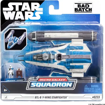 Obrázek produktu pro Star Wars, středně velké vozidlo, stíhačka Y-wing (model BTL-B) s klonem kapitánem Rexem, výška 13 cm
