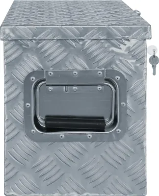 Obrázek produktu pro vidaXL Hliníková krabice 61,5 x 26,5 x 30 cm Stříbrná