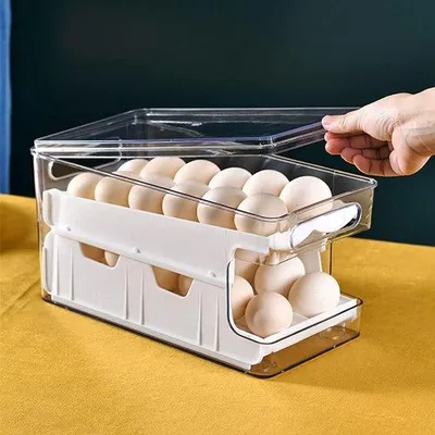 Immagine prodotto di Contenitore per uova Famanu, impilabile e resistente agli urti - bianco