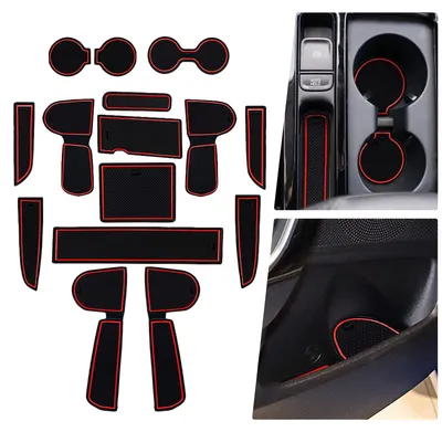 Image de Tapis en caoutchouc, tapis antidérapants compatibles avec la Kia Ceed GT Proceed GT 2018-2024 / XCeed GT 2020-2024, tapis de sol en caoutchouc, tapis de voiture, tapis antidérapants, bac de rangement, tapis antidérapants