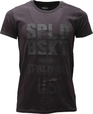 Productafbeelding van 9784AD heren T-shirt, zwart, katoen, merk SPALDING