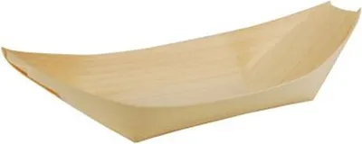 Produktbild von 500 Fingerfood - Schalen, Holz pure 21,5 cm x 10 cm Schiffchen