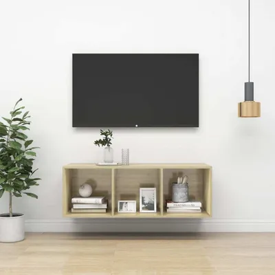Produktbild von The Living Store TV-Wandschrank Sonoma-Eiche 37x37x107 cm Holzwerkstoff