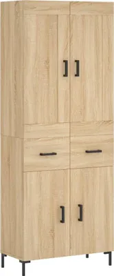 Zdjęcie produktu dla Witrynka, dąb sonoma, 69,5x34x180 cm, materiał drewnopochodny