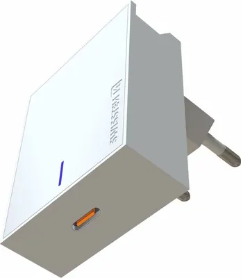Image de Adaptateur secteur USB-C pour Apple, chargeur rapide 20W, Swissten Slim Series - Blanc