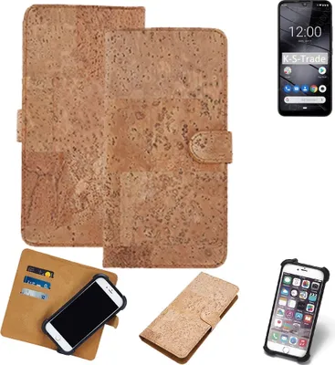 Produktbild von K-S-Trade Hülle kompatibel mit Gigaset GS190  Kork Handyhülle Cover  Schutzhülle TPU Case Bumper in Hellbraun, (1x)