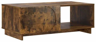 Immagine prodotto di Tavolino da caffè in legno impiallacciato effetto noce, dimensioni 95 x 50,5 x 35 cm