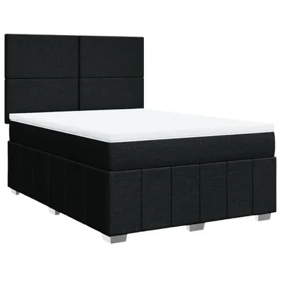 Produktbild von Boxspringbett mit Matratze Schwarz 140x200 cm Stoff