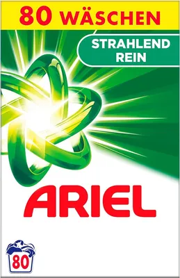 Produktbild von Ariel Vollwaschmittel Pulver für tiefenreine Sauberkeit und strahlend weiße Wäsche 80 WL (5.2 kg)