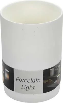 Image de Bougie Porcelain Light - 100x70mm remplie blanc