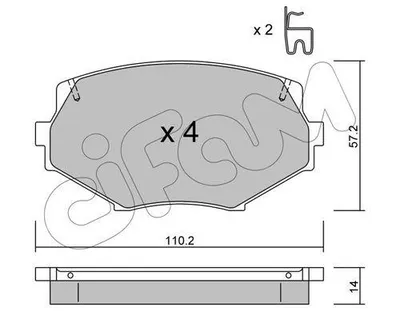 Produktbild von CIFAM Bremsbeläge Satz Vorne Bremsklötze für MAZDA MX-5 II (NB) 822-472-0