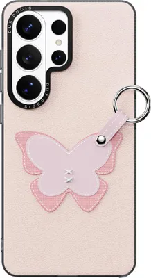 Produktbild von Handyhülle mit Trageband für Galaxy S26 Ultra, Dux Ducis Luvy, Rosa mit Schmetterling