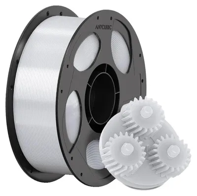Zdjęcie produktu dla Filament do drukarek 3D, odporny na uderzenia, odporny na wysokie temperatury, 1 kg, przezroczysty, biały