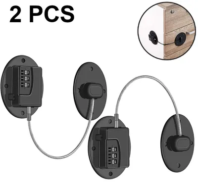 Obrázek produktu pro Zámek na lednici, bezklíčový zámek na lednici, dětská pojistka, zámek na lednici s digitálním kódem, silně lepící zámek na kód na lednici, skříňku, zásuvku