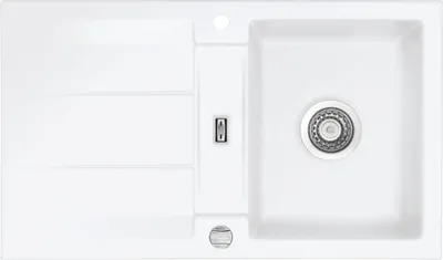Produktbild von Spüle KeraDomo GENEA 87 in POLAR mit Excenterbedienung / Einbauspüle