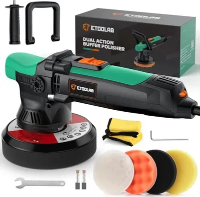 Produktbild von ETOOLAB-Autopoliermaschine, 15 mm-900W Excentric Polither 6 Geschwindigkeiten 2000-6400 U / min 150 mm Pads, Maschinenlebensdauer