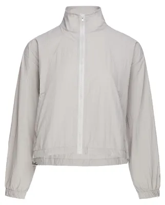 Produktbild von Jacke für Damen in Grau, Größe L, mit Stehkragen und Reißverschluss vorne