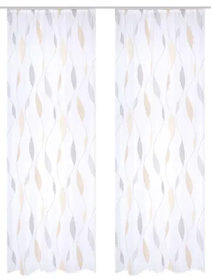 Produktbild von HOME WOHNIDEEN Paolo 2Er Set Kräuselband 245 x 140 cm 2x Fertigschal inkl. 1x Bügelband Gelb