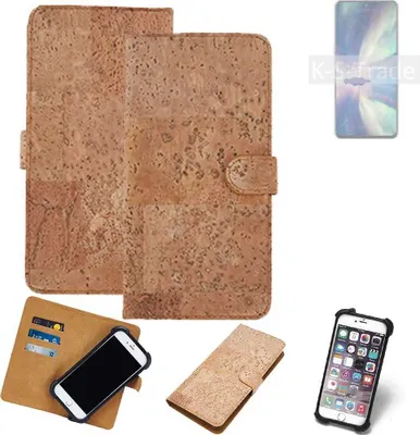 Produktbild von K-S-Trade Hülle kompatibel mit ZTE Axon 40 SE  Kork Handyhülle Cover  Schutzhülle TPU Case Bumper in Hellbraun, (1x)