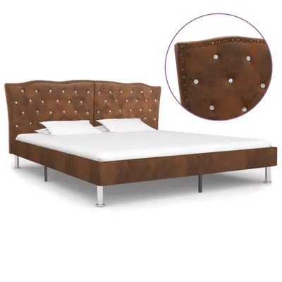 Immagine prodotto di Letto "Pleystein" in poliestere, color marrone. Dimensioni (lunghezza/larghezza/altezza): 208x198x89 cm