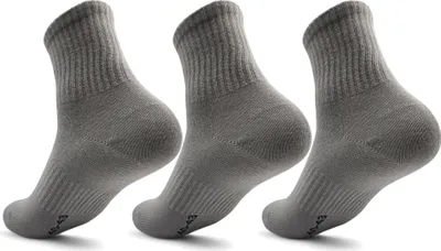 Produktbild von 3 Paar Herren Quarter Socken halbhoch mit Belüftung Sport Freizeit Baumwolle Grau/43-46