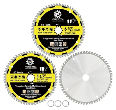 Obrázok produktu pre Pílový kotúč na drevo, 165 mm x 20/16 mm - 60 zubov, 3 kusy