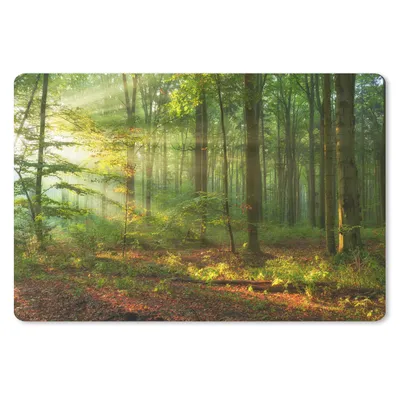 Produktbild von MuchoWow® Mauspad Mousepad Sonne - Wald - Bäume - Natur - Herbst 27x18 cm - Mousepads - Maus Mat - Pad - Mausunterlage - Büroartikel - Desk Matten