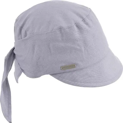 Seeberger Chambraystoff Schirmmütze zum Binden in grau