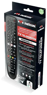 Immagine prodotto di Meliconi Gumbody Personal 6 Plus Telecomando IR Wireless TV Nero
