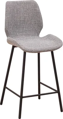Immagine prodotto di Sgabello da bar Happyment – Grigio chiaro – Con schienale – Ergonomico – Altezza seduta 67 cm – Per cucina e bar – 1 pezzo