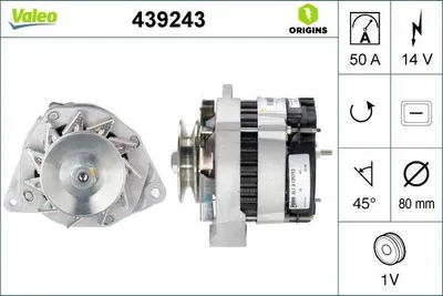 Produktbild von VALEO 439243 Lichtmaschine Generator LiMa 50A 14V
