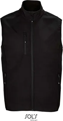 Produktbild von SOLs 03825 | MenŽs Falcon Zipped Herren Softshell Bodywarmer - Farbe: Black - Größe: S