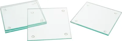 Produktbild von VBS Glasuntersetzer Set 4 Stück 0.4 cm dick Tischschutz Glas Coaster