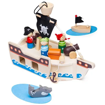 Immagine prodotto di Bigjigs Toys Nave pirata con pirati