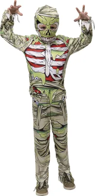 Produktbild von Kostüm Grüne Mumie Halloween, Groesse:128