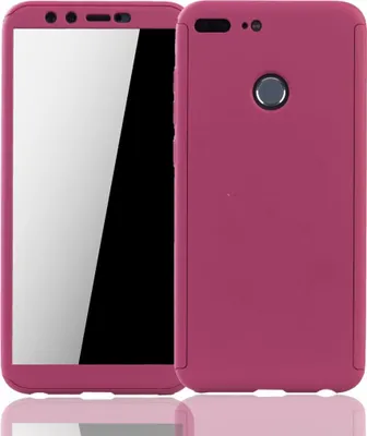 Image de Coque de protection pour Huawei Honor 9 Lite, étui complet, protection d'écran 360°, couleur rose